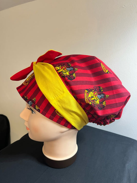 HP inspired Gryffindor Double Sided Nurse Surgical Cap/Bonnet Size 1